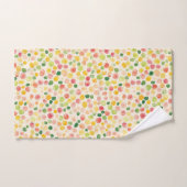 Mint Pink Yellow Green Fruity Dots  バスタオルセット (ハンドタオル)