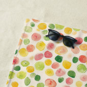 Mint Pink Yellow Green Fruity Dots  ビーチタオル (インサイチュ)