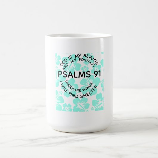 Mint psalms 91 flower  コーヒーマグカップ (中央)