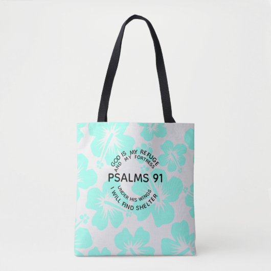 Mint psalms 91 flower  トートバッグ (正面)