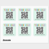 Mint QR Codeロゴ付きWebサイト用スタンプ スクエアシール (シート)