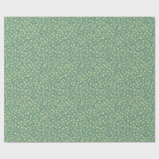 Mint Seafoam Starry Pattern ラッピングペーパー (フラット)