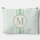 Mint Seersucker Mahjong Tile Bag Personalized アクセサリーポーチ (裏面)