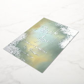 Mint Sparkle Photo Overlay'結婚s Thank You 箔招待状 (回転した状態)