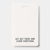 Mint Stripe Homeschool Educator ID Badge バッジ (裏面)