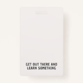 Mint Stripe Homeschool Student ID Badge バッジ (裏面)