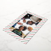 Mint Striped Frame Red White Green and Real 箔シーズンカード (回転した状態)