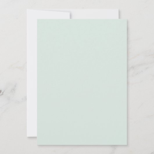 Mint Teal Botanical Romantic Wedding 招待状 (裏面)