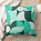 Mint Teal Geometric Composition クッション (ブランケット)