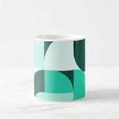 Mint Teal Geometric Composition コーヒーマグカップ (中央)