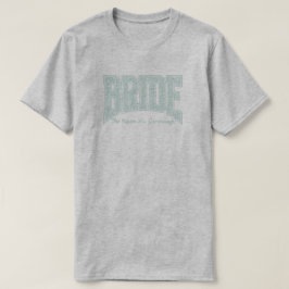 Mint Tiny Floral BRIDE 婚約  Tシャツ