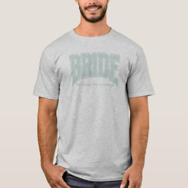 Mint Tiny Floral BRIDE Engagement  Tシャツ