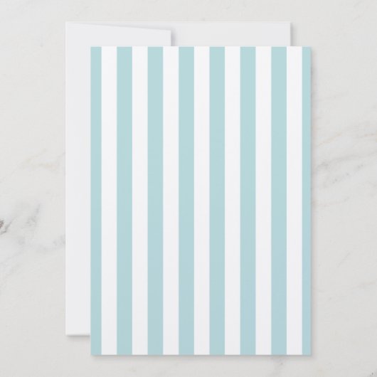 Mint To Be Bow/リボンフレームブライダルシャワー 招待状 (裏面)