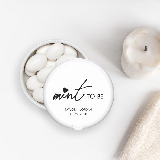 Mint to Be Minimalistスクリプト結婚式の引き出物 ラウンドシール