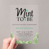 Mint to Be Mint Leaf Bridal Shower アクリル招待状 (インサイチュ (ポータブル))
