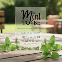 Mint to Be Mint Leaf Bridal Shower