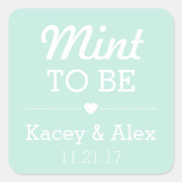Mint To Be Stickers結婚式の引き出物 スクエアシール
