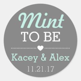 Mint To Be Stickers結婚式の引き出物 ラウンドシール