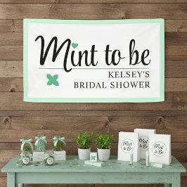 Mint to Be Wedding Bridal Shower 横断幕