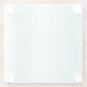 Mint White Stripes ガラスコースター (裏面)