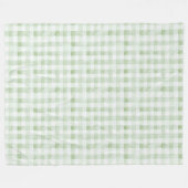 Mint White Stripes Birthday フリースブランケット (正面(横))