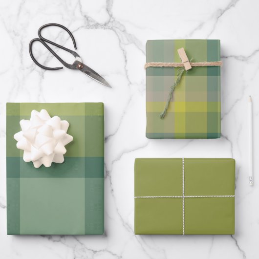 Mint Wrapping Paper Flat Sheet Set of 3 ラッピングペーパーシート (正面)