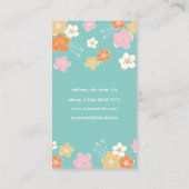 Mint yellow pink summer hawaiian exotic flowers 名刺 (裏面)