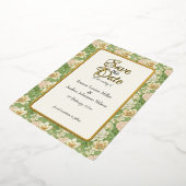 Minted Elegance, Tiger Lilies, Save the Date, 箔招待状 (回転した状態)