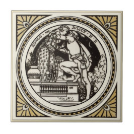 Minton Shakespeare Romeo & Juliet Tile 1870s Repro タイル