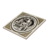Minton Shakespeare Romeo & Juliet Tile 1870s Repro タイル (側面)