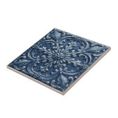 Minton Victorian Faux Relief Blue Reproduction タイル (側面)