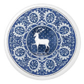 Mintons Deer Antler British Royal Blue Victorian セラミックノブ (正面)