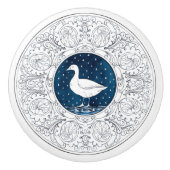 Mintons Goose British Royal Blue Victorian セラミックノブ (正面)