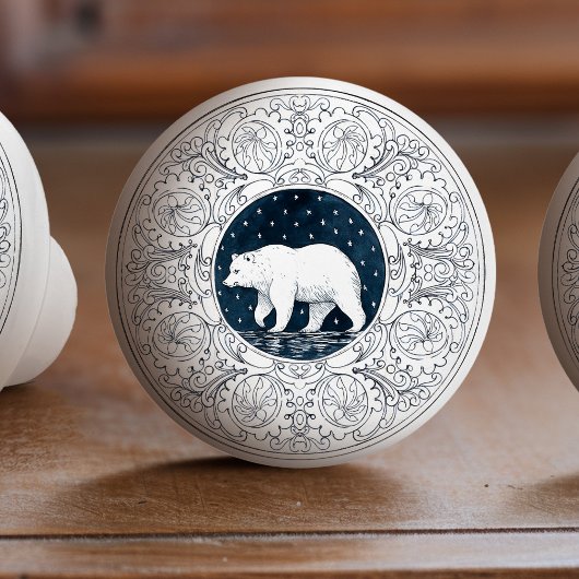 Mintons Grizzly Bear British Royal Blue Victorian セラミックノブ