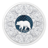 Mintons Grizzly Bear British Royal Blue Victorian セラミックノブ (正面)