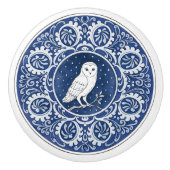 Mintons Owl British Royal Blue Victorian セラミックノブ (正面)