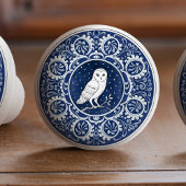 Mintons Owl British Royal Blue Victorian セラミックノブ