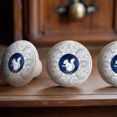 Mintons Squirrel British Royal Blue Victorian セラミックノブ