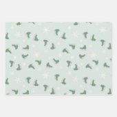 minty green ice skates ラッピングペーパーシート (正面2)