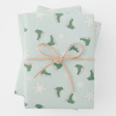 minty green ice skates ラッピングペーパーシート (インサイチュ)