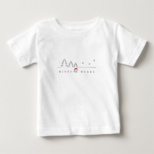 Minty & Merry minimalist ベビーTシャツ (正面)