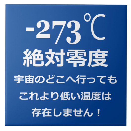 Minus 273 ceramic tile タイル (正面)