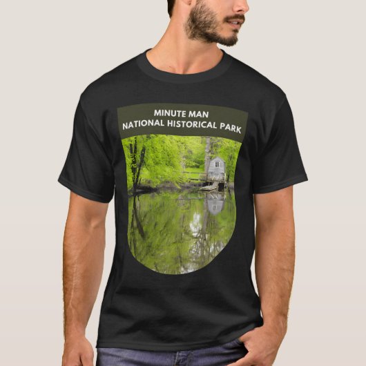 Minute Man National Historical Park – マサチューセッツ州 Tシャツ (正面)