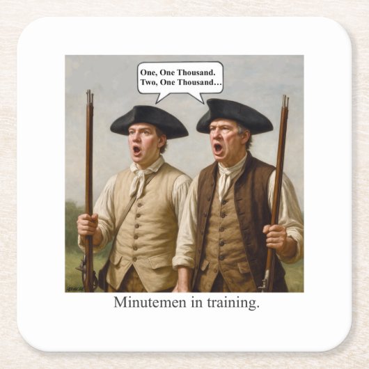 Minutemen in training. スクエアペーパーコースター (正面)