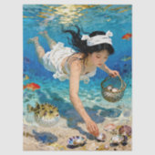 "Mio’s Descent" – An Ocean Portrait 薄葉紙 (正面)