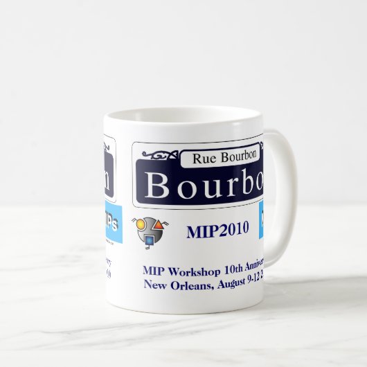 MIP2010第10記念日のマグ コーヒーマグカップ (正面右)