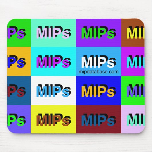 mipsロゴ数々のmosepad マウスパッド (正面)