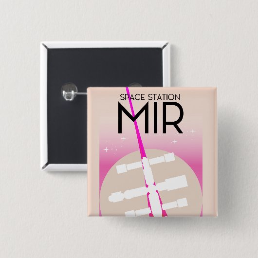 MIRロシアの宇宙局ポスター 缶バッジ (正面&裏面)