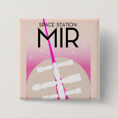 MIRロシアの宇宙局ポスター 缶バッジ (正面)