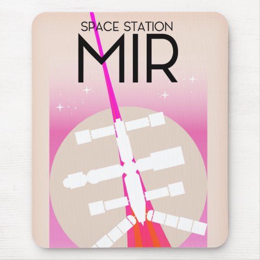 MIRロシア宇宙ステーションポスター マウスパッド (正面)